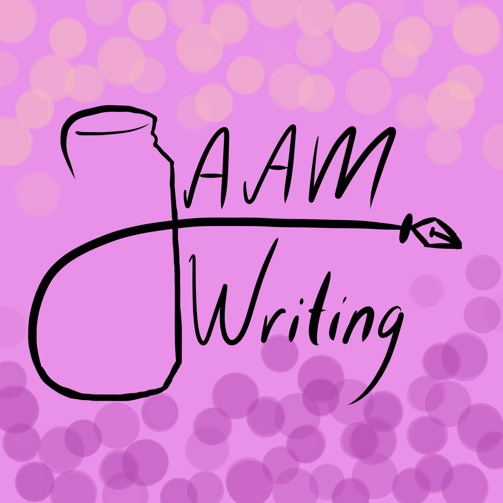JAAM Writing logo with mason jar and pen tip